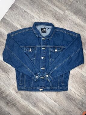 Boohoo Men's Blue Denim Trucker Jacket